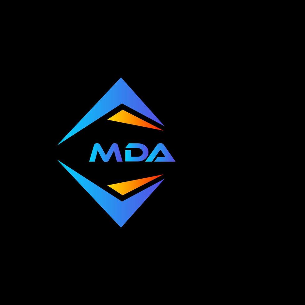 mda astratto tecnologia logo design su nero sfondo. mda creativo iniziali lettera logo concetto. vettore