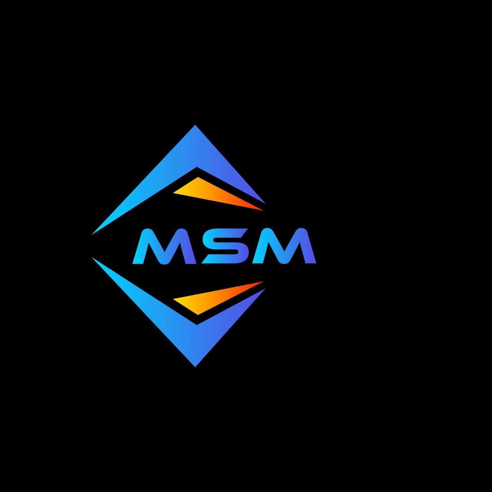 msm astratto tecnologia logo design su nero sfondo. msm creativo iniziali lettera logo concetto. vettore