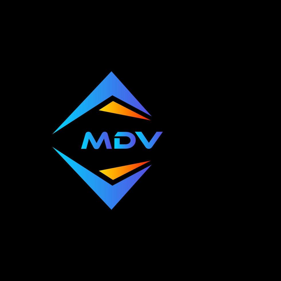 mdv astratto tecnologia logo design su nero sfondo. mdv creativo iniziali lettera logo concetto. vettore