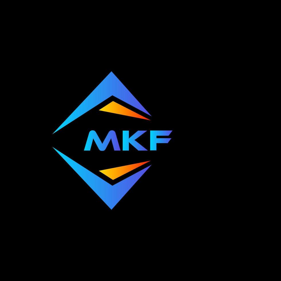 mkf astratto tecnologia logo design su nero sfondo. mkf creativo iniziali lettera logo concetto. vettore