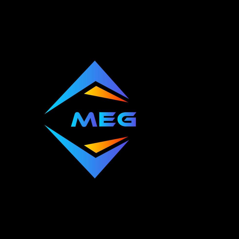 meg astratto tecnologia logo design su nero sfondo. meg creativo iniziali lettera logo concetto. vettore