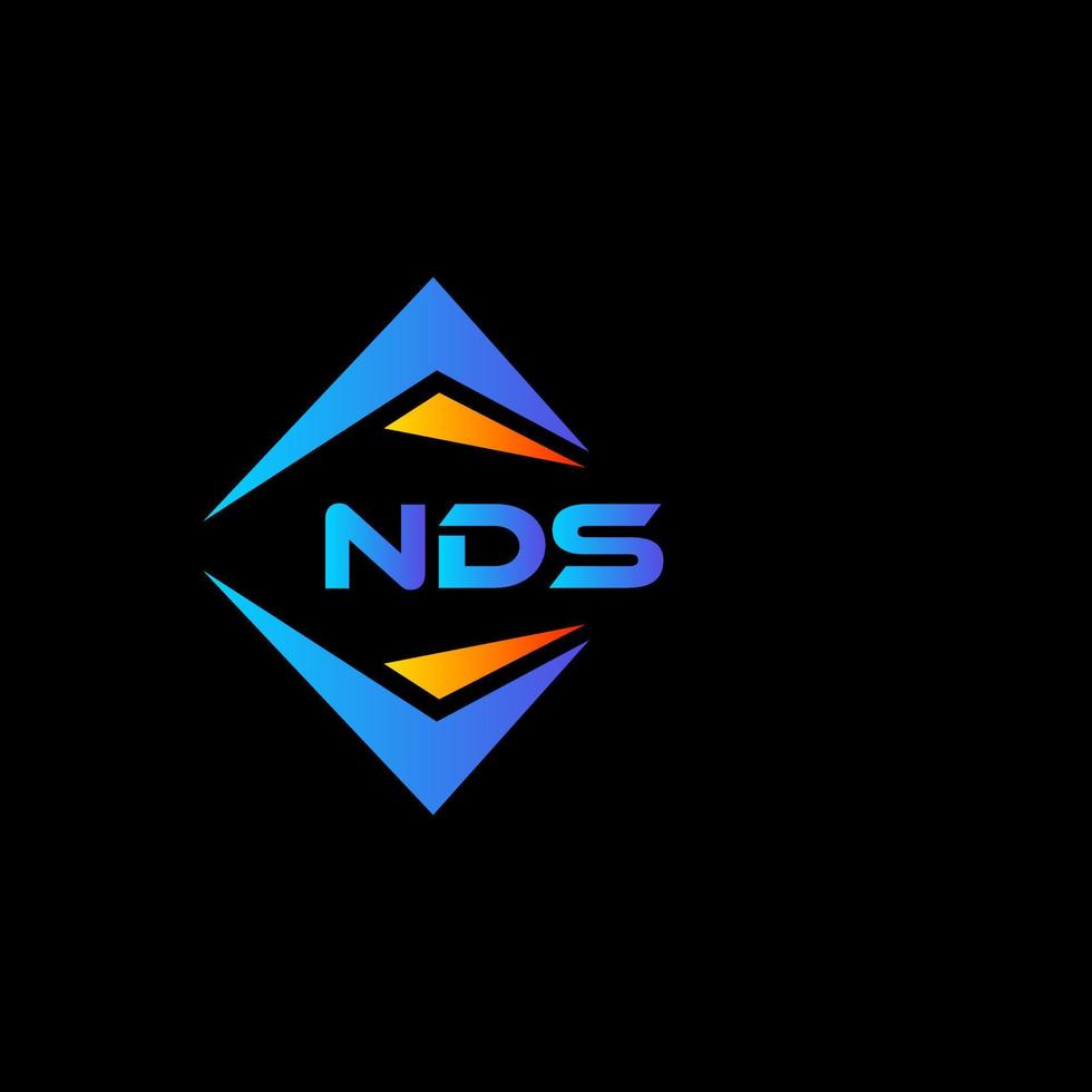 nds astratto tecnologia logo design su nero sfondo. nds creativo iniziali lettera logo concetto. vettore