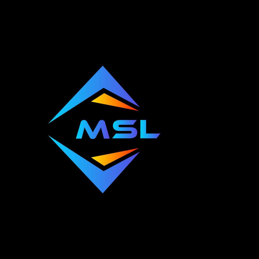 msl astratto tecnologia logo design su nero sfondo. msl creativo iniziali lettera logo concetto. vettore