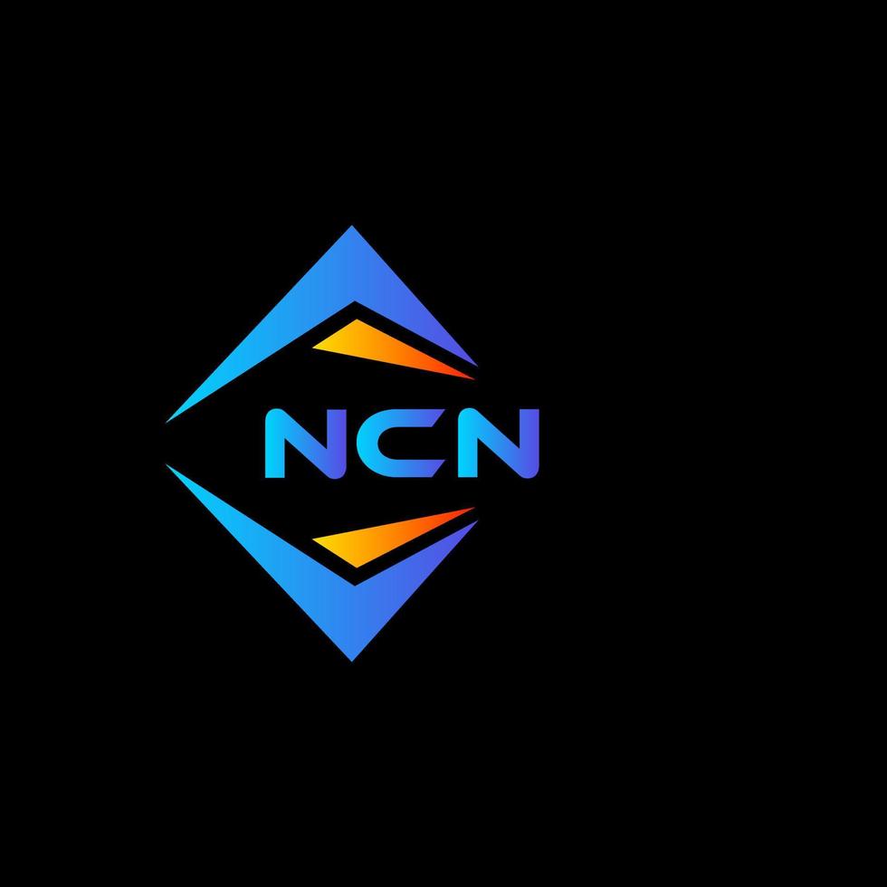 ncn astratto tecnologia logo design su nero sfondo. ncn creativo iniziali lettera logo concetto. vettore