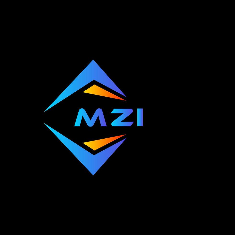 mzi astratto tecnologia logo design su nero sfondo. mzi creativo iniziali lettera logo concetto. vettore