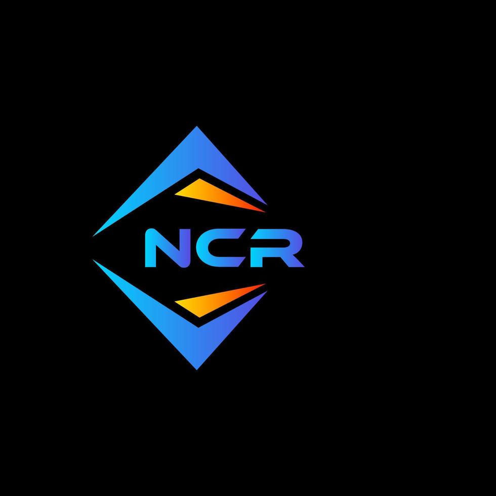 ncr astratto tecnologia logo design su nero sfondo. ncr creativo iniziali lettera logo concetto. vettore