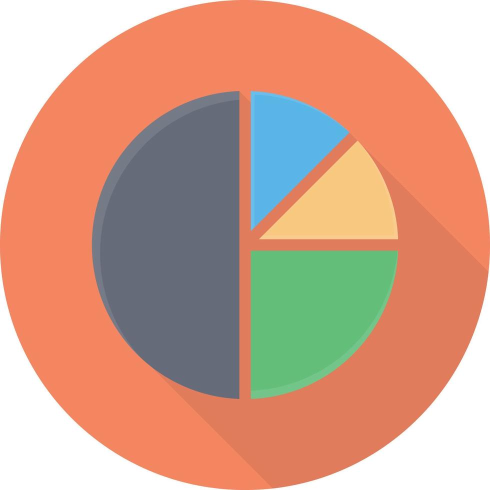 illustrazione vettoriale del grafico a torta su uno sfondo. simboli di qualità premium. icone vettoriali per il concetto e la progettazione grafica.