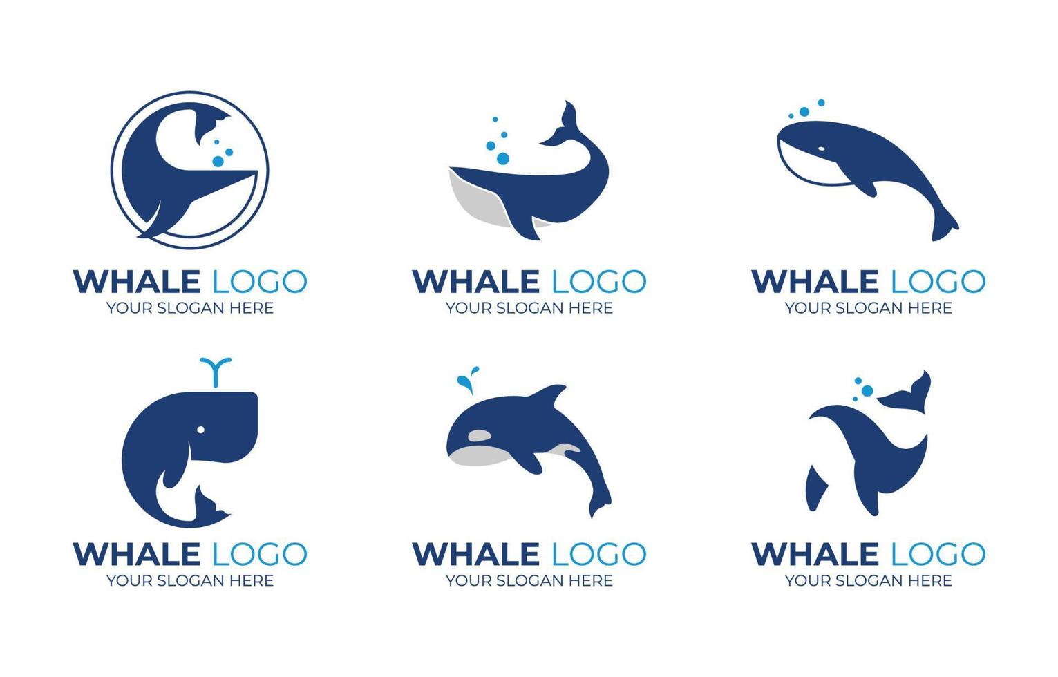 semplice minimalista astratto balena logo vettore