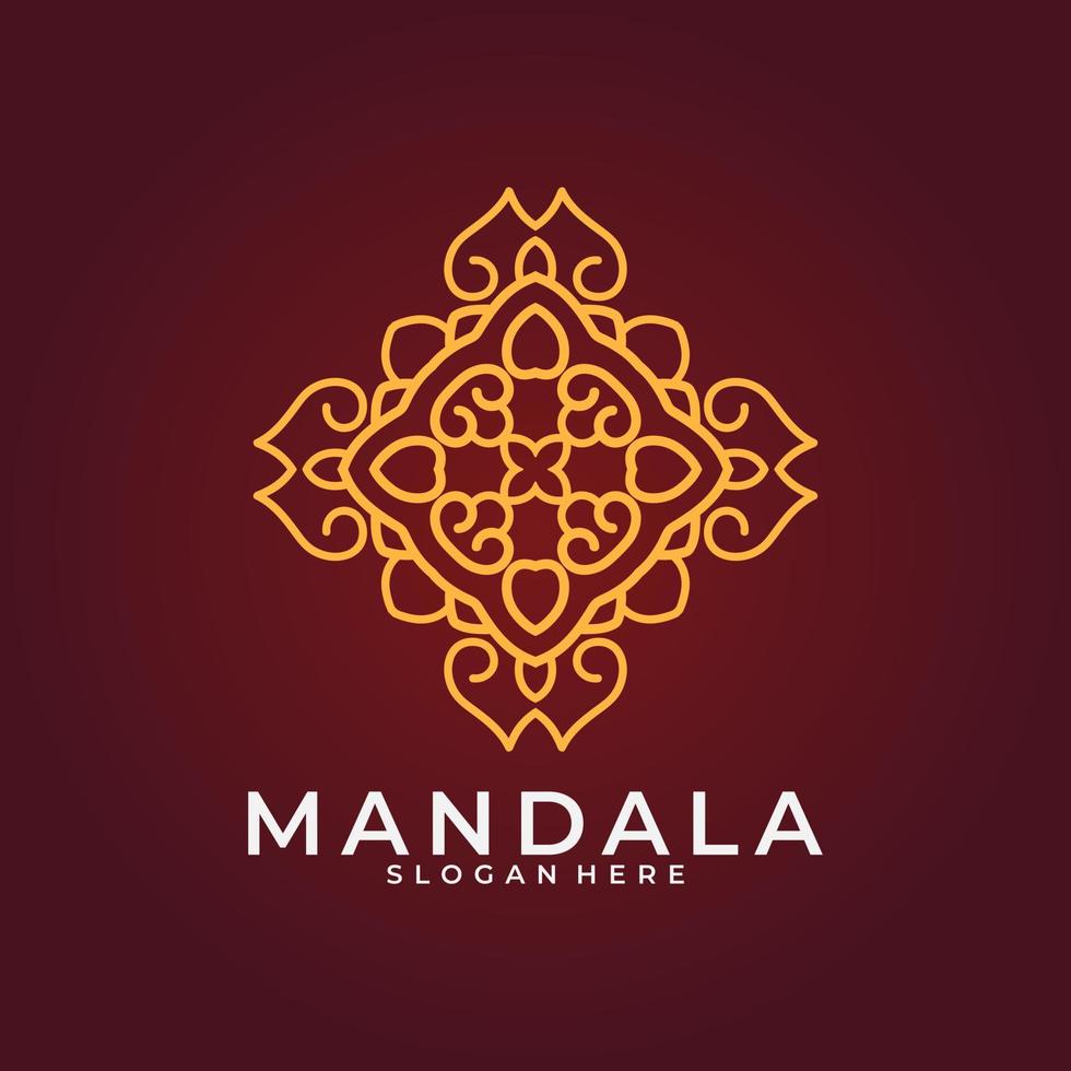 il branding logotipo, astratto decorativo fiore mandala logo modello, turbine logo cartello nel ornamentale Arabo stile, minimalista floreale logo design per boutique, terme, yoga, meditazione vettore