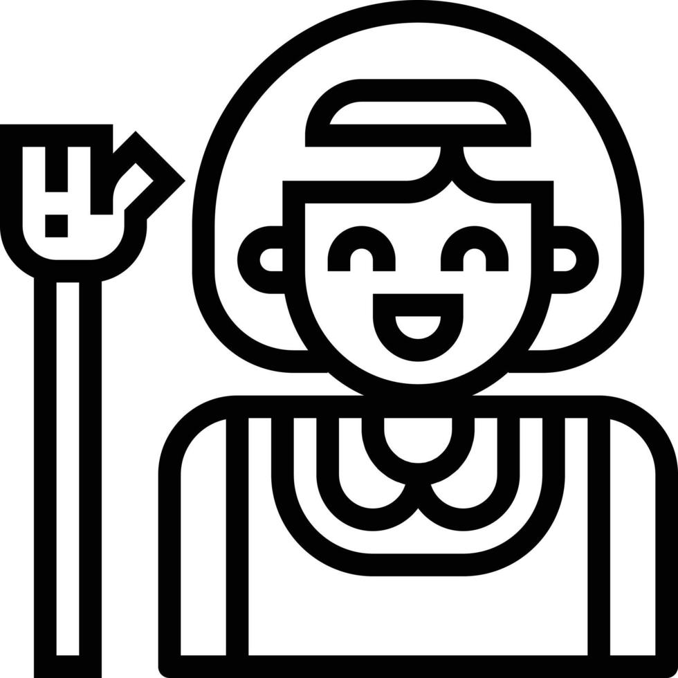 domestica lavoro avatar - schema icona vettore
