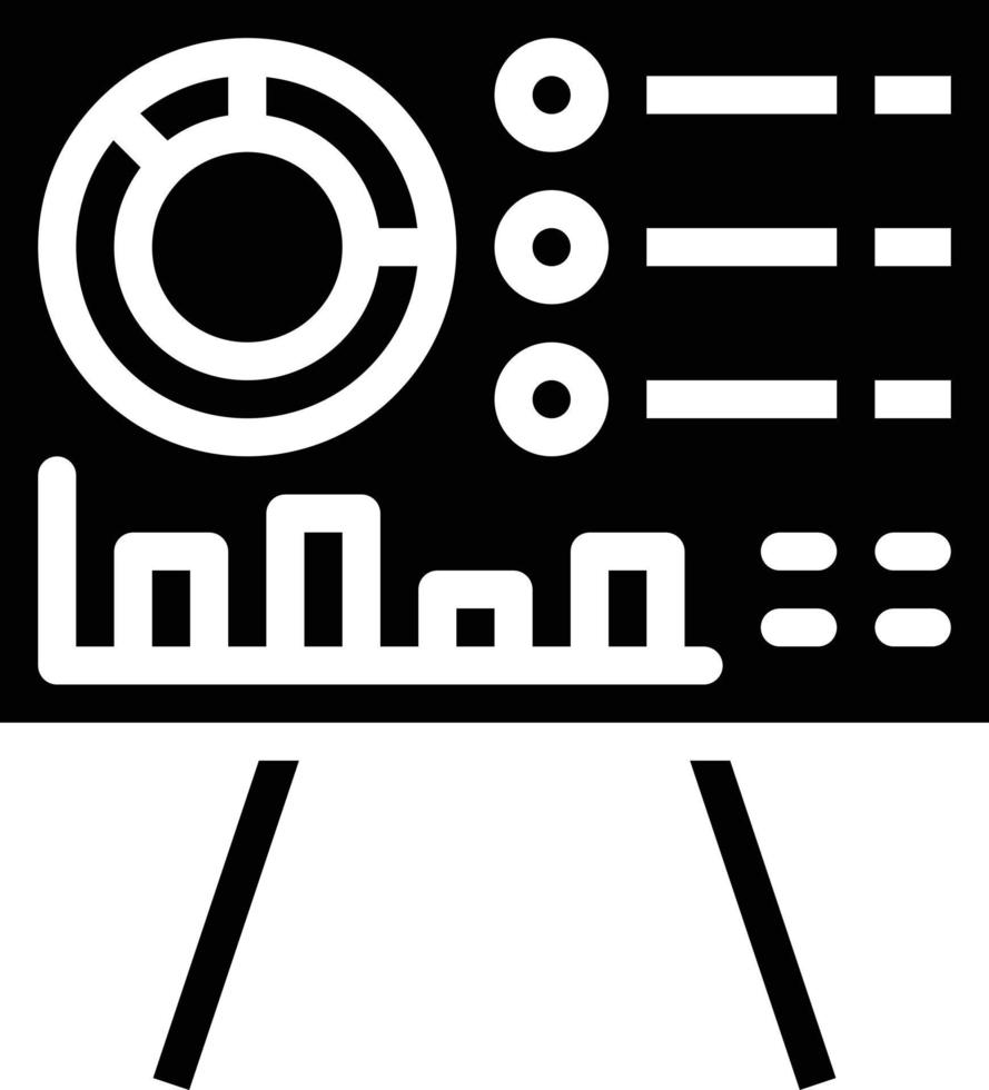 presentazione tavola grafico analisi - solido icona vettore