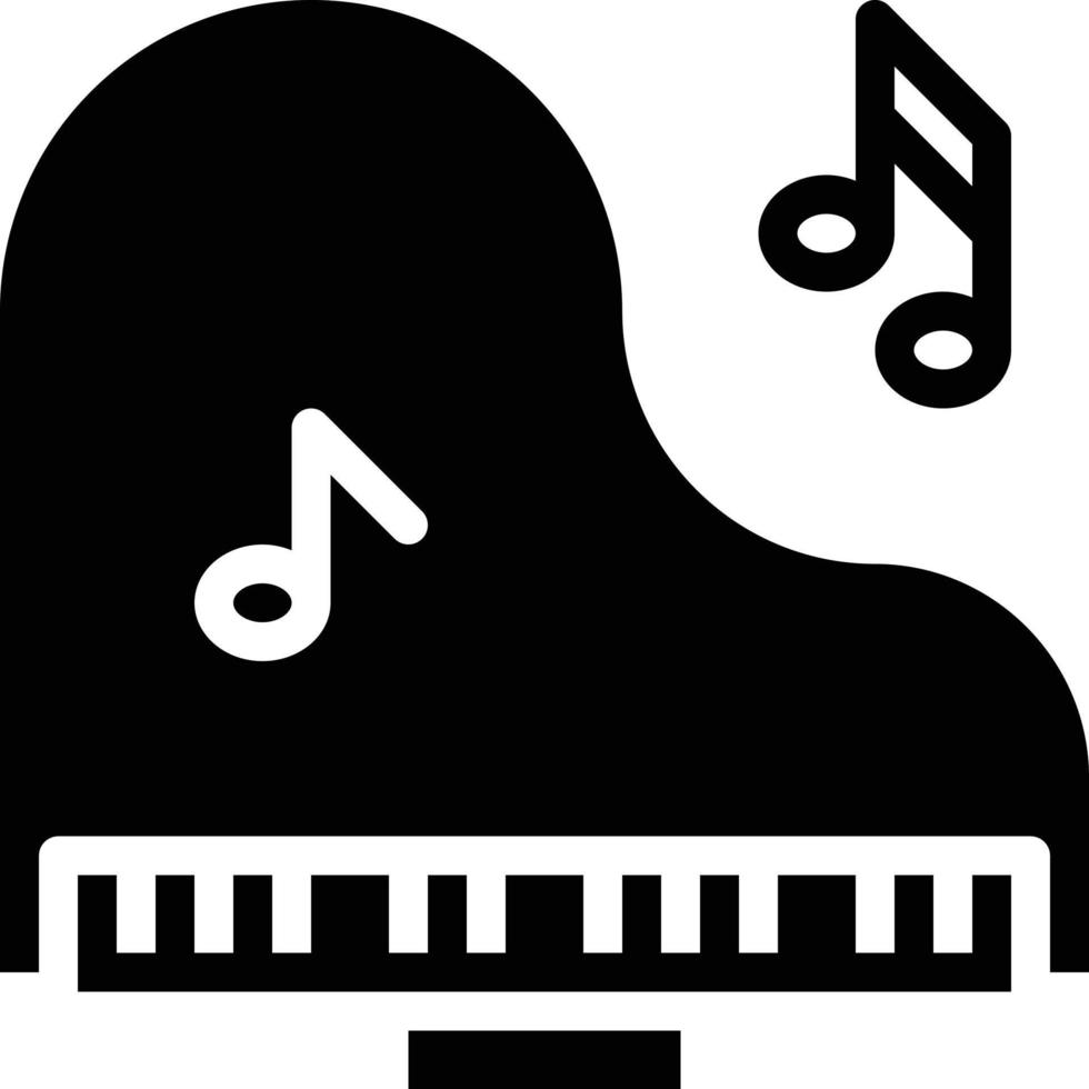 pianoforte musica strumento giocando - solido icona vettore