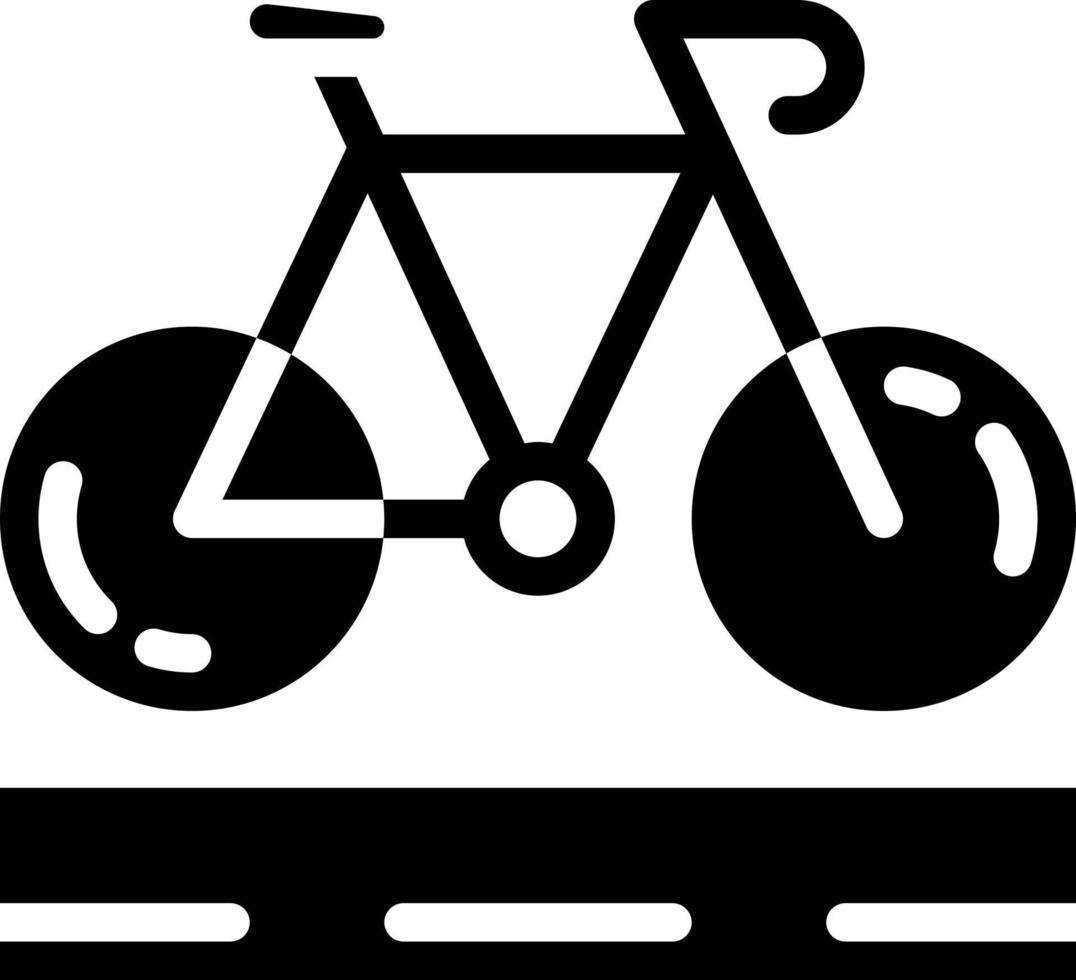 Ciclismo bicicletta sport bicicletta - solido icona vettore
