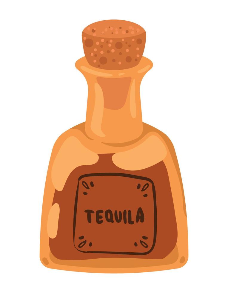 bottiglia di tequila messicana vettore