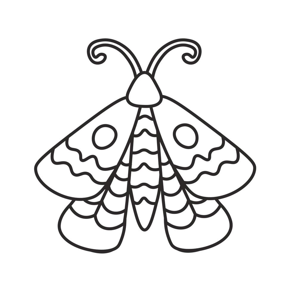 scarabocchio farfalla linea arte vettore