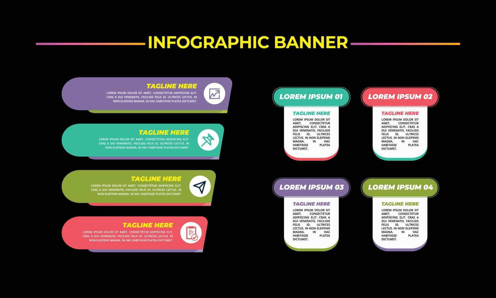 vettore Infografica bandiera modello design