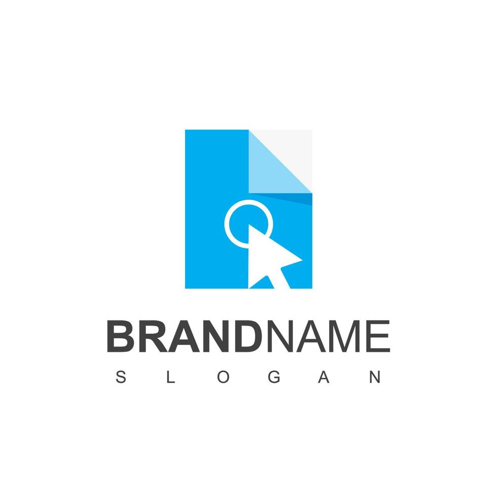 in linea documento logo design modello vettore