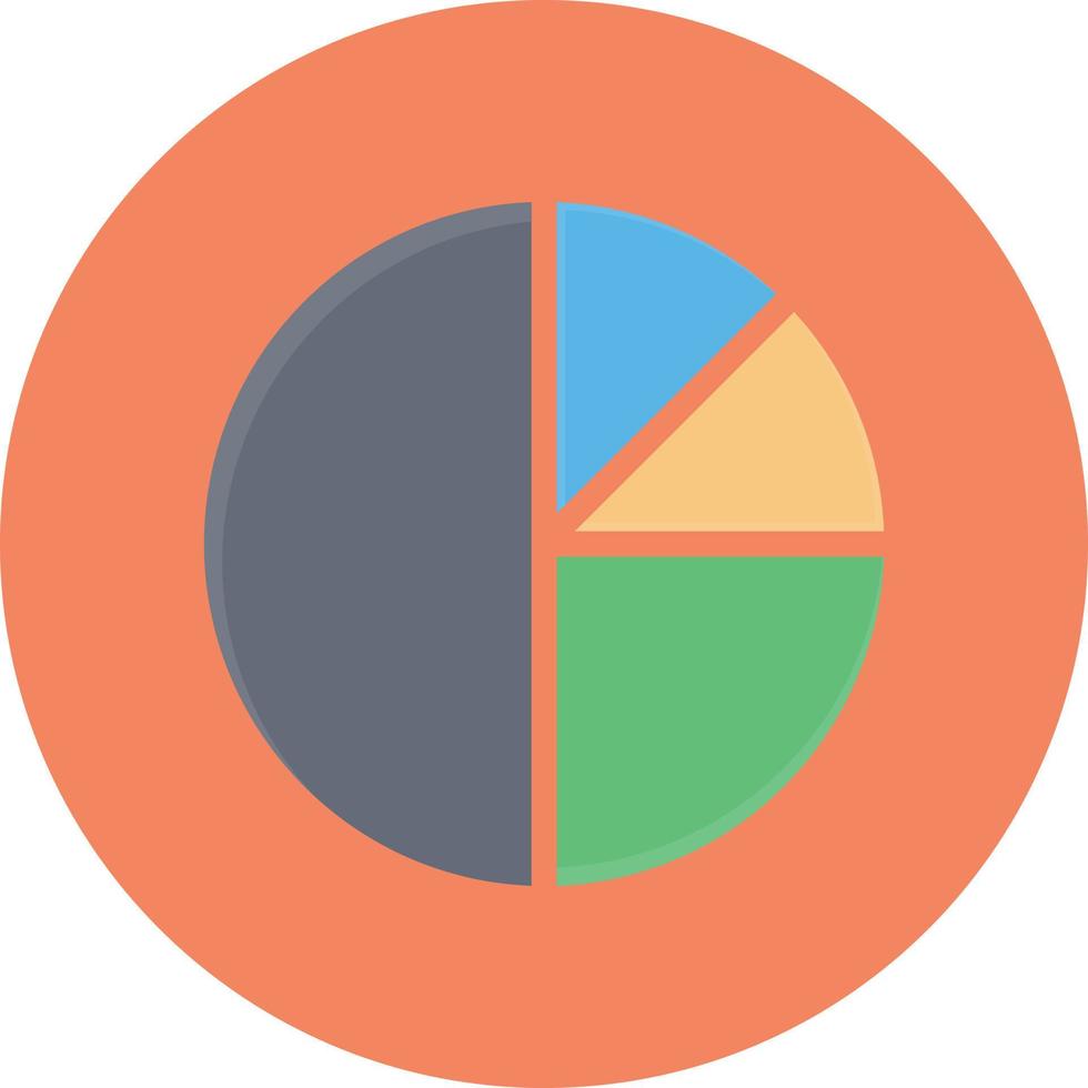 illustrazione vettoriale del grafico a torta su uno sfondo. simboli di qualità premium. icone vettoriali per il concetto e la progettazione grafica.