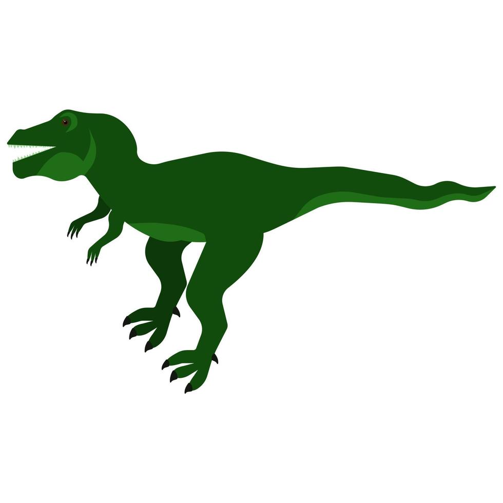 predatore dinosauro tirannosauro nel cartone animato stile, grande dimensione antico rettile vettore