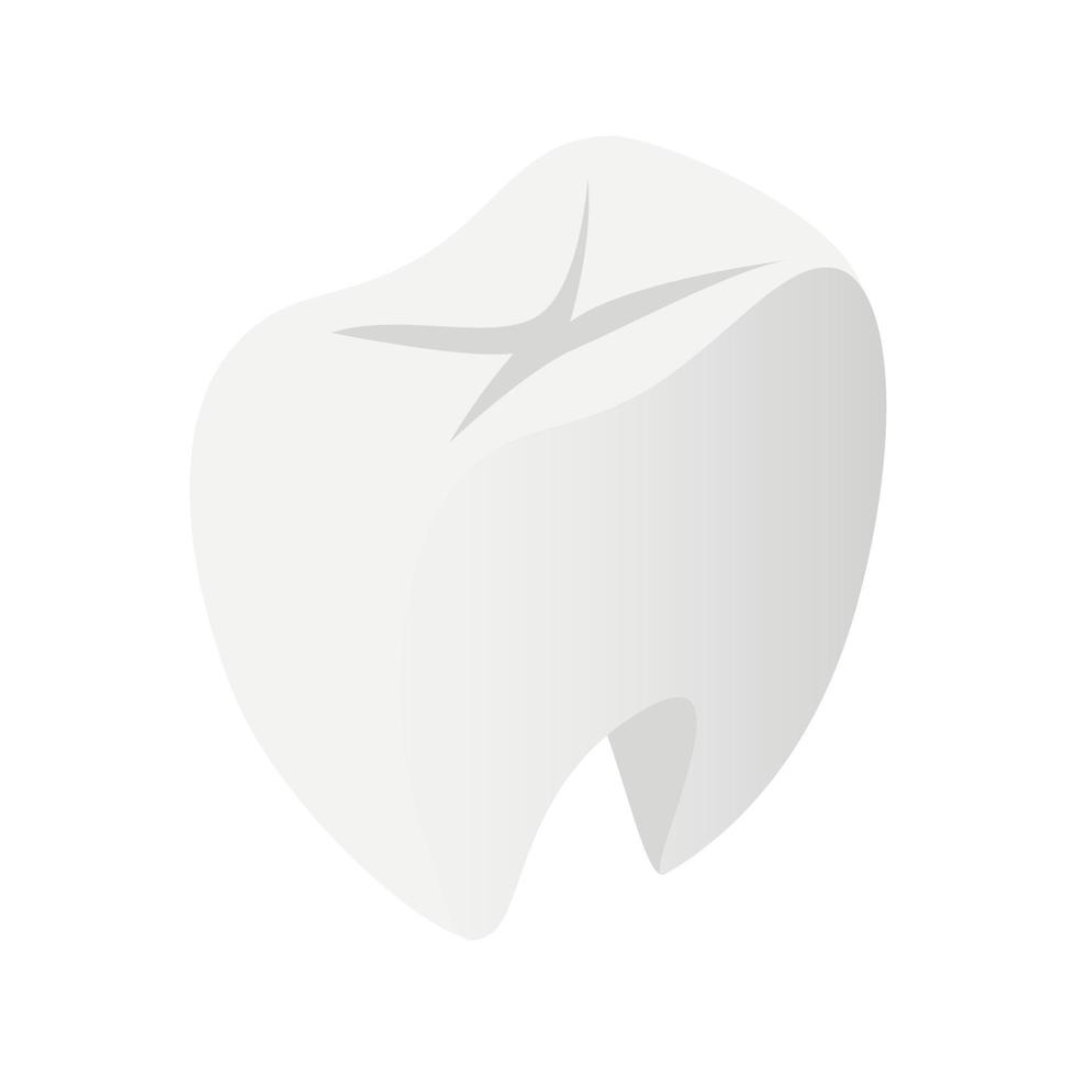 dente isometrico 3d icona vettore