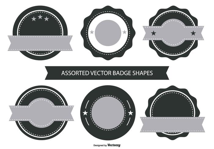 Collezione Retro Badge Shape vettore