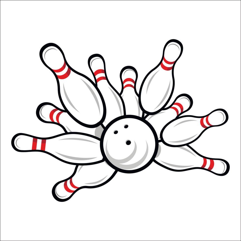 bowling squadra o club emblema vettore