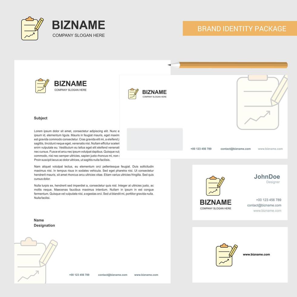 appunti attività commerciale carta intestata Busta e visitare carta design vettore modello