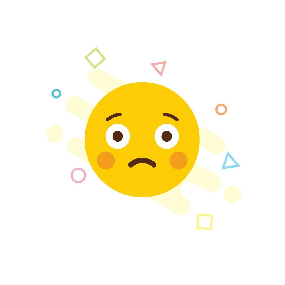 triste emoji icona design vettore