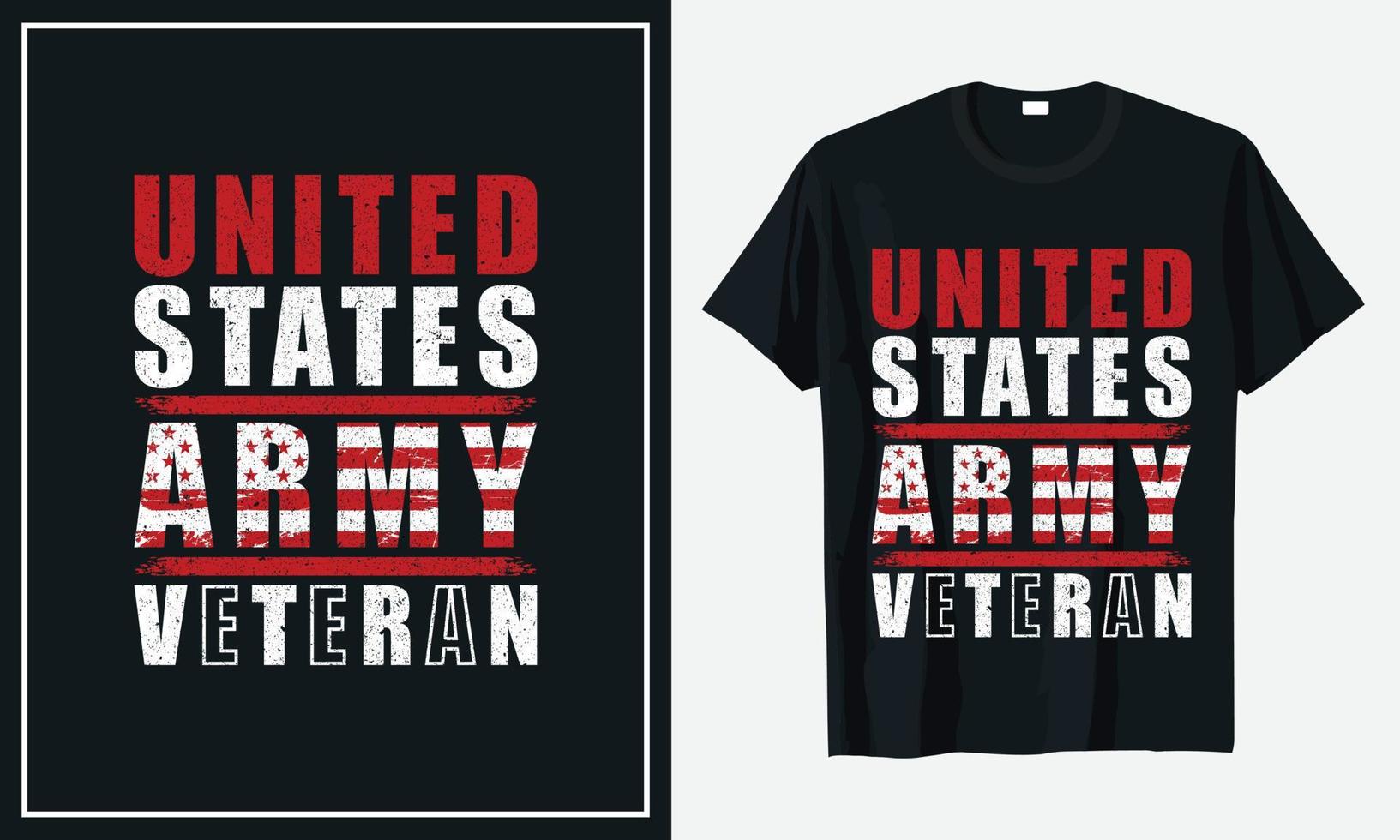 veterano del design della t-shirt dell'esercito degli Stati Uniti vettore