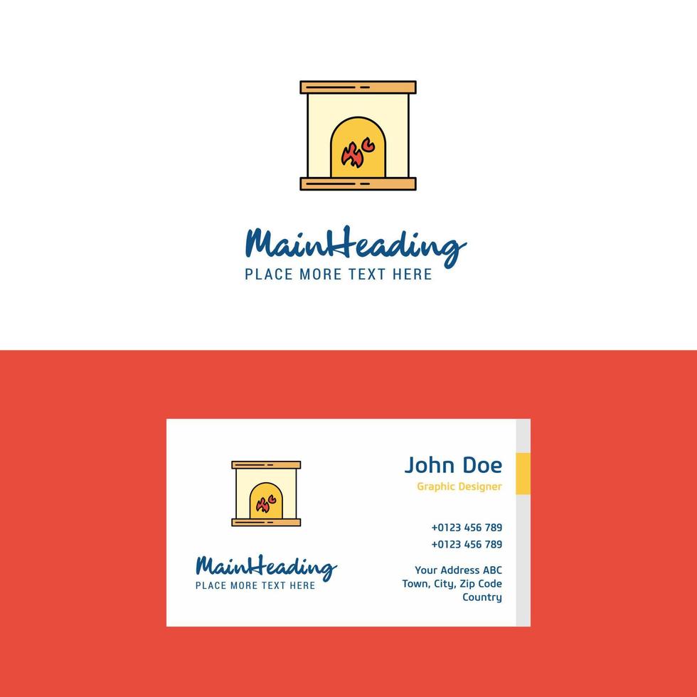 piatto camino logo e visitare carta modello busienss concetto logo design vettore