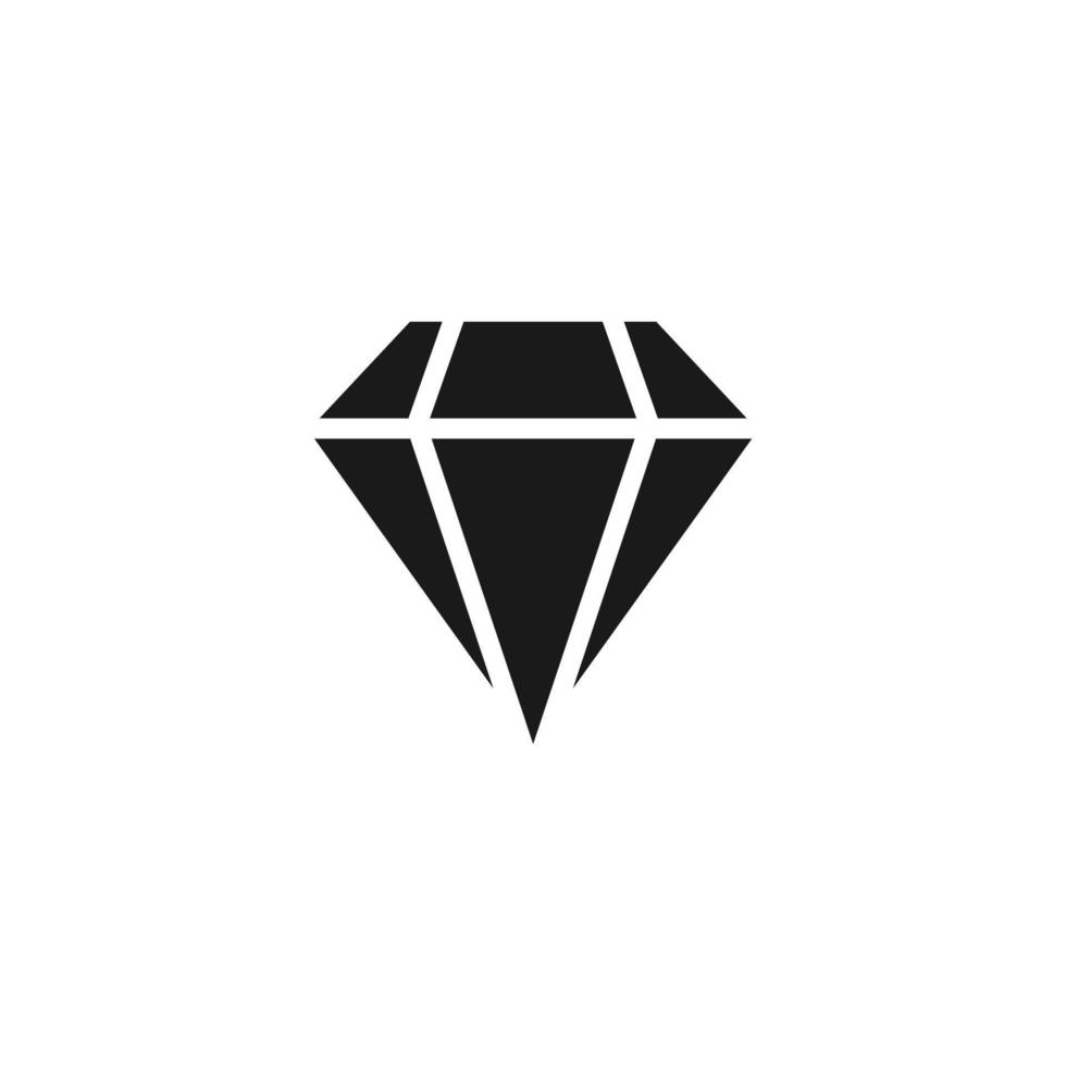 semplice diamante icona su bianca sfondo vettore