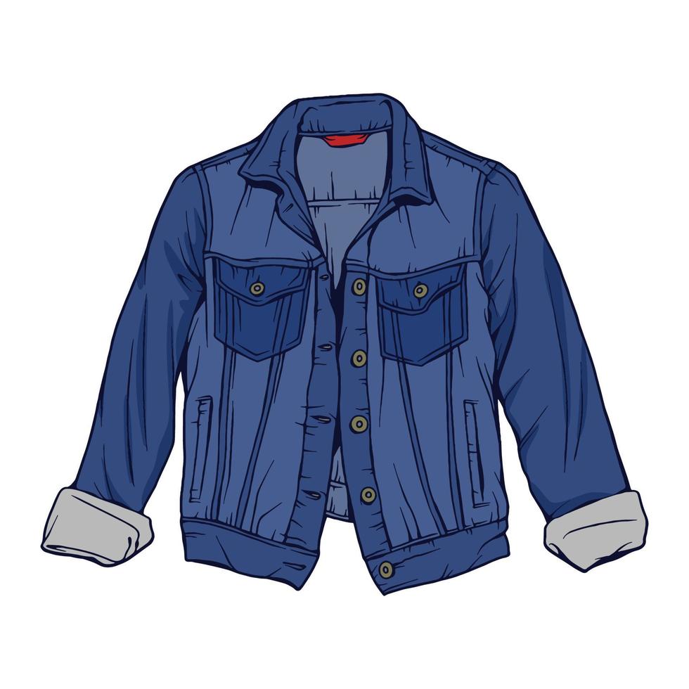 giacca e pianura t camicia bombardiere giacca finto su illustrazione nel vettore stile