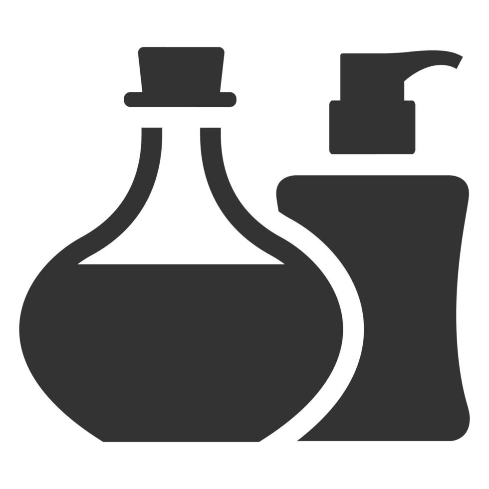 nero e bianca icona aromaterapia vettore