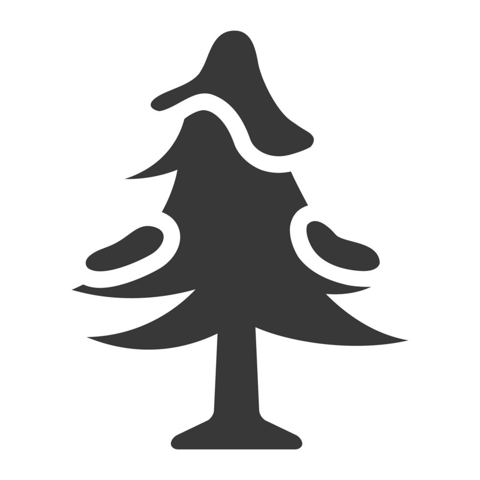 icona dell'albero d'inverno vettore