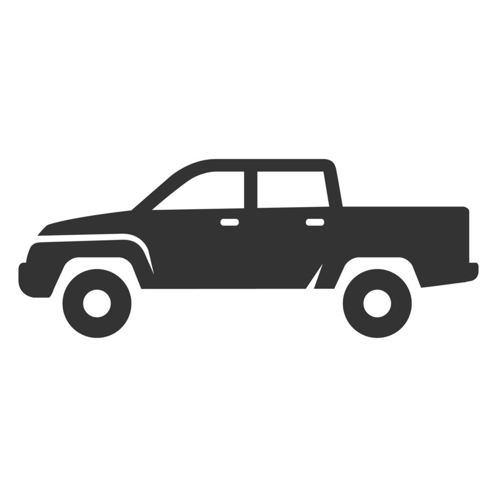 nero e bianca icona camion piccolo vettore