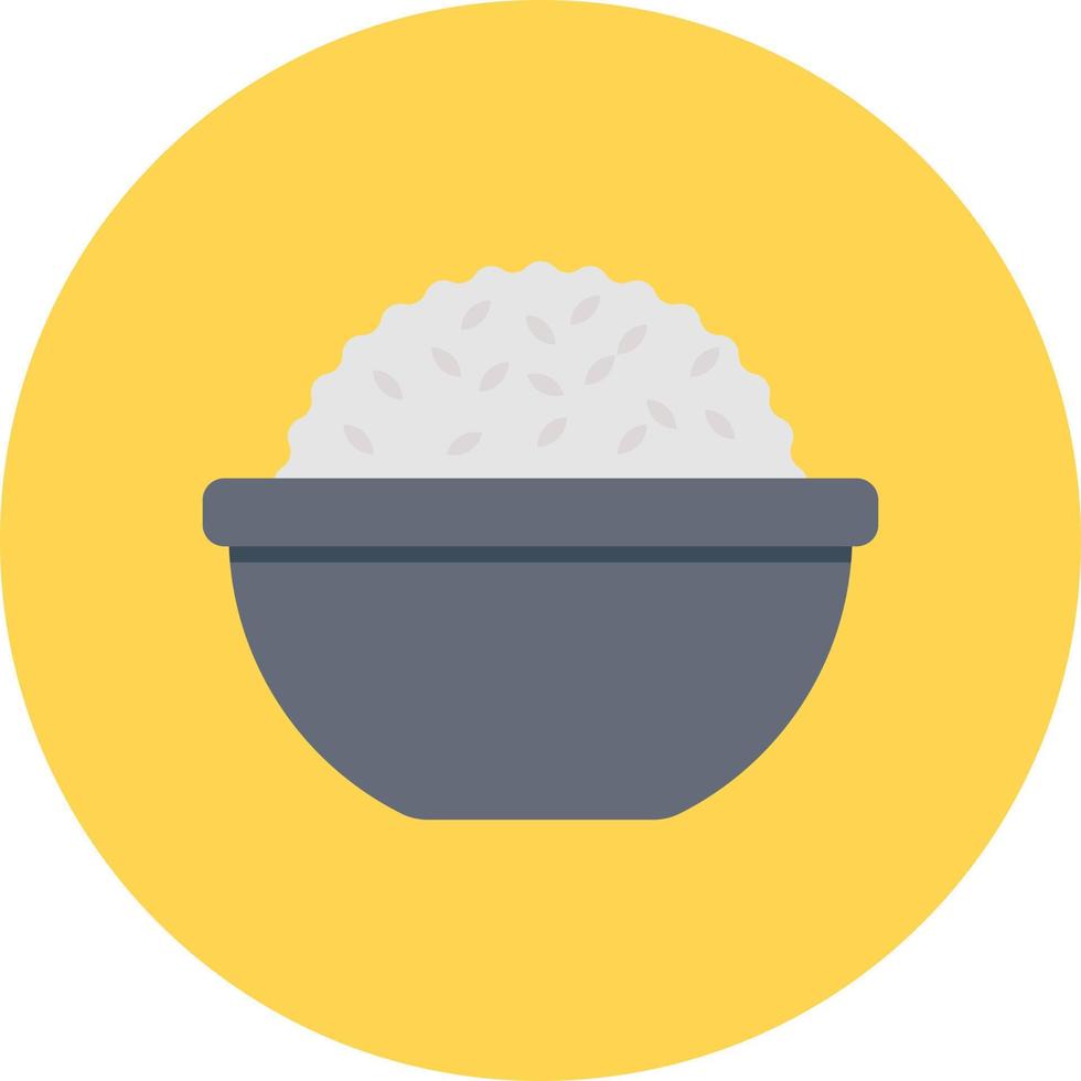 illustrazione vettoriale della ciotola di riso su uno sfondo. simboli di qualità premium. icone vettoriali per il concetto e la progettazione grafica.