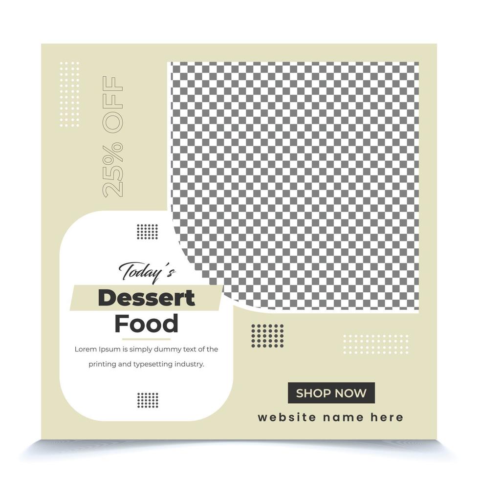 di moda piazza dolce cibo collezione ragnatela pagina bandiera inviare modello design per promozionale cibo attività commerciale vettore