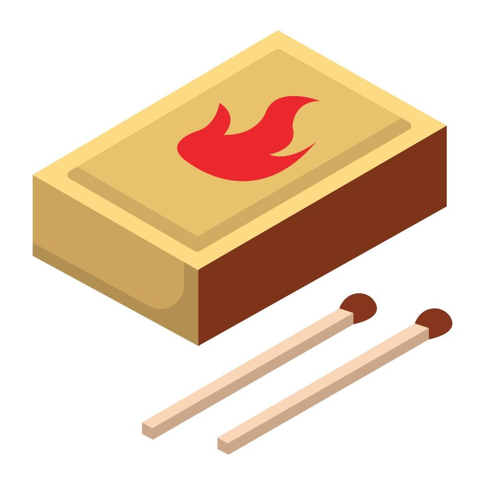 illustrazione vettoriale di fiammifero su uno sfondo simboli di qualità premium. icone vettoriali per il concetto e la progettazione grafica.