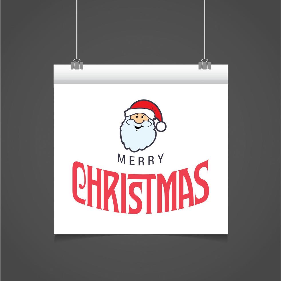 Natale saluti carta design con grigio sfondo vettore