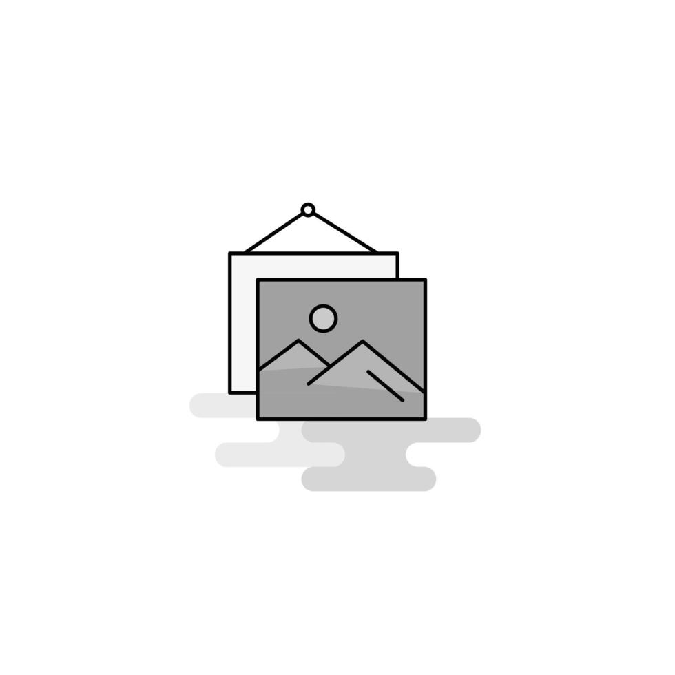 Immagine telaio ragnatela icona piatto linea pieno grigio icona vettore