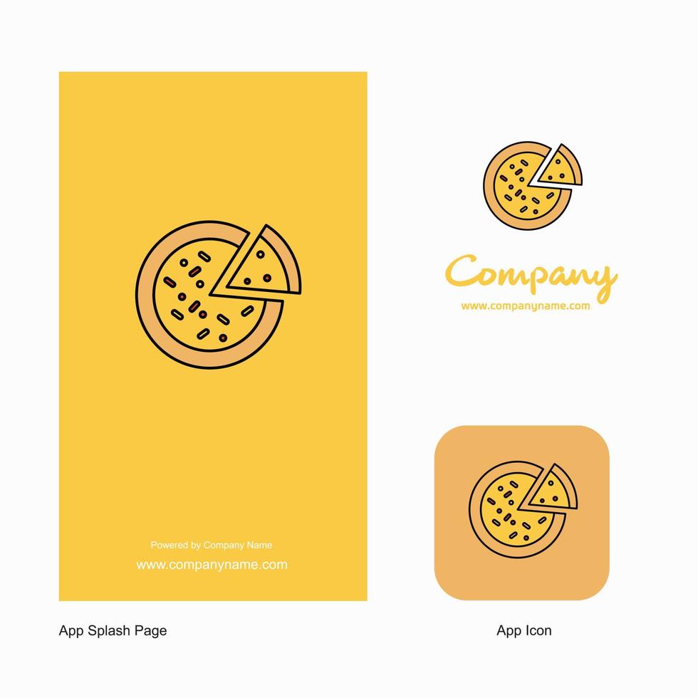 Pizza azienda logo App icona e spruzzo pagina design creativo attività commerciale App design elementi vettore