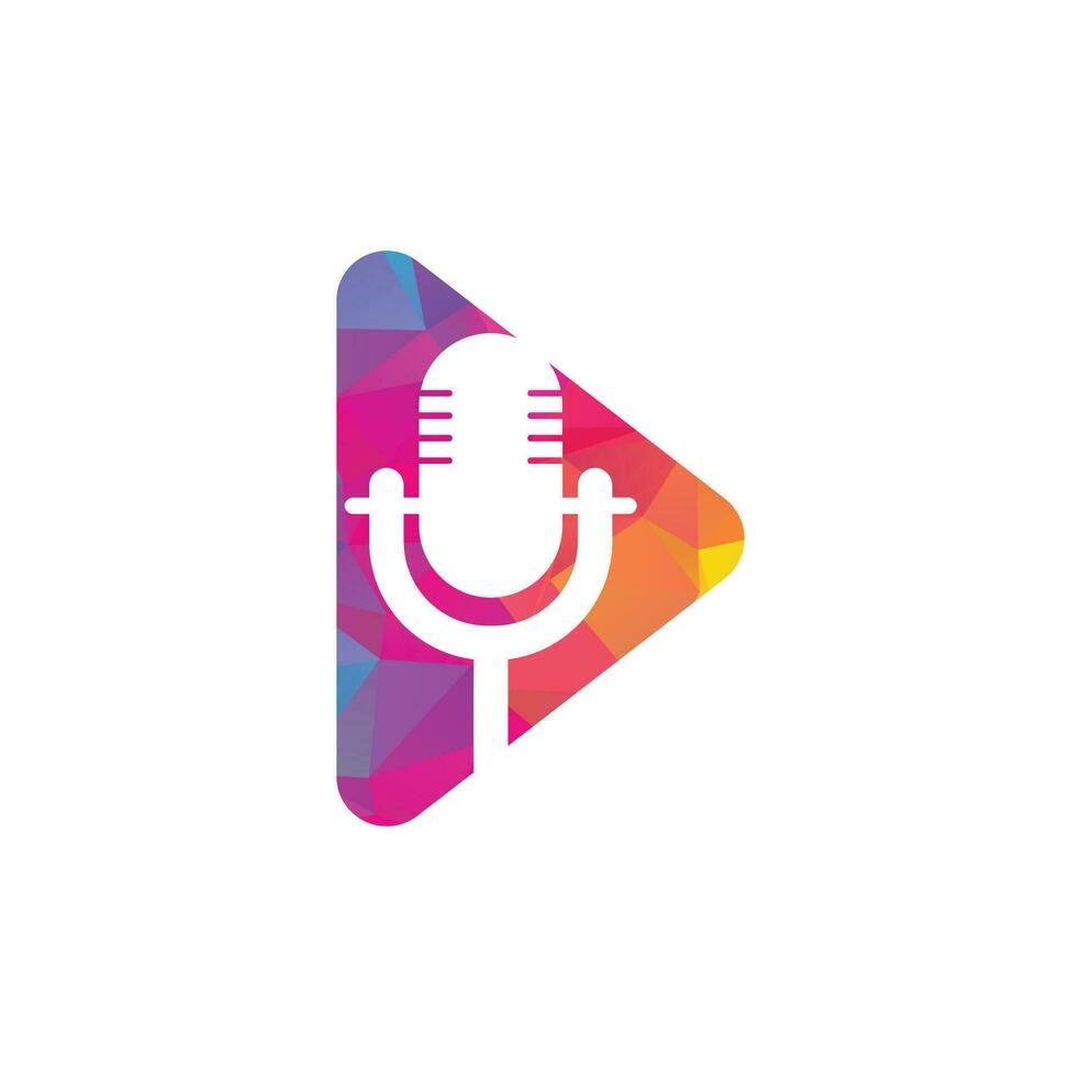 video Podcast vettore logo design. digitale video Podcast logo concetto.