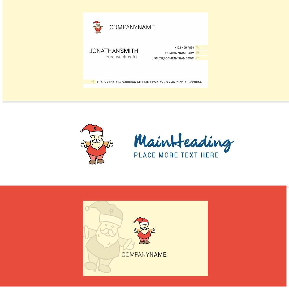 bellissimo Santa clausola logo e attività commerciale carta verticale design vettore