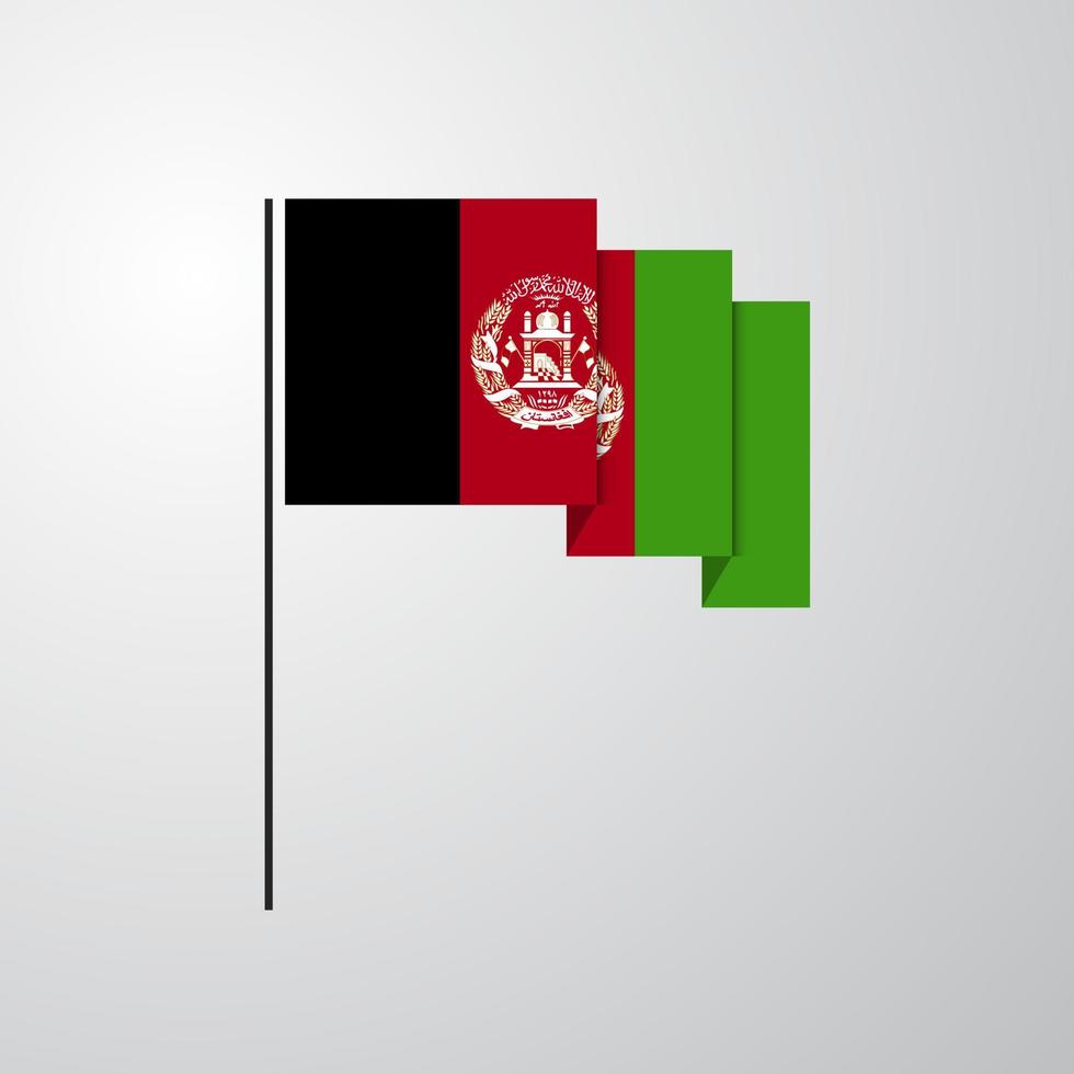 afghanistan agitando bandiera creativo sfondo vettore
