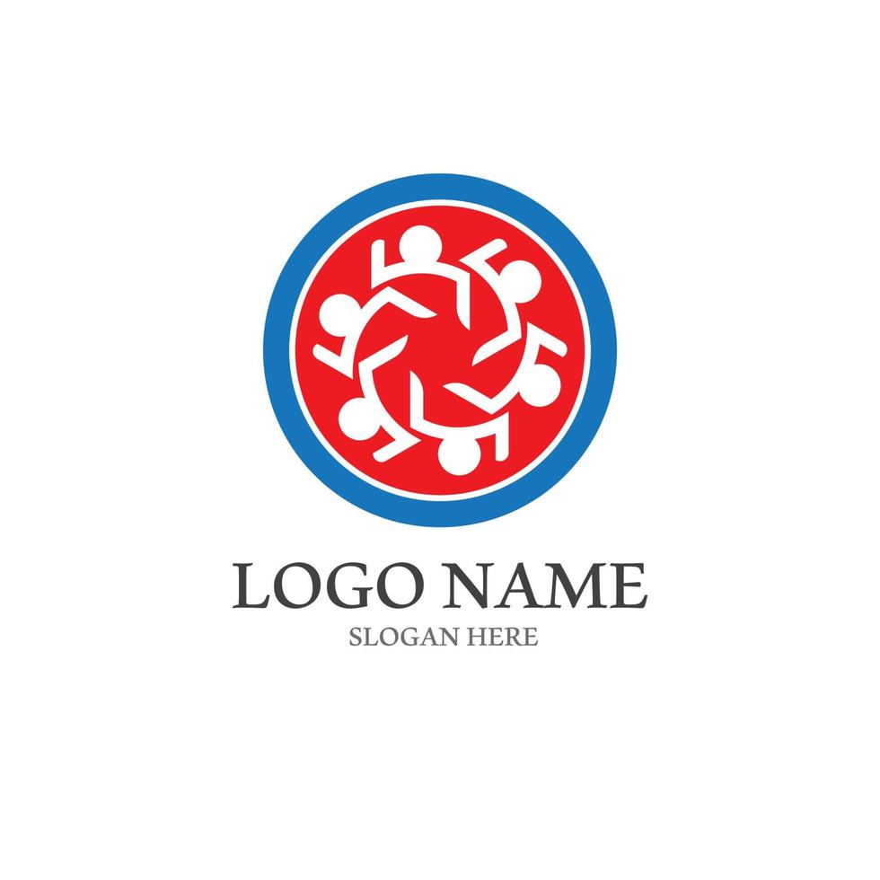 Comunità icona gruppo logo design vettore