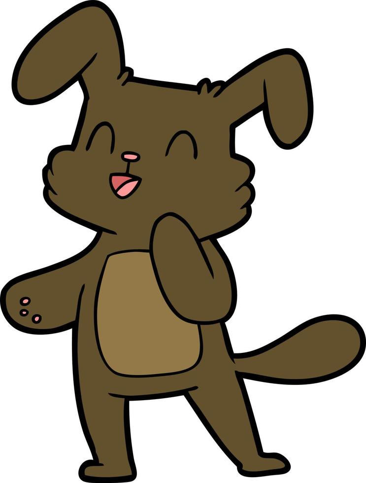 vettore coniglietto personaggio nel cartone animato stile