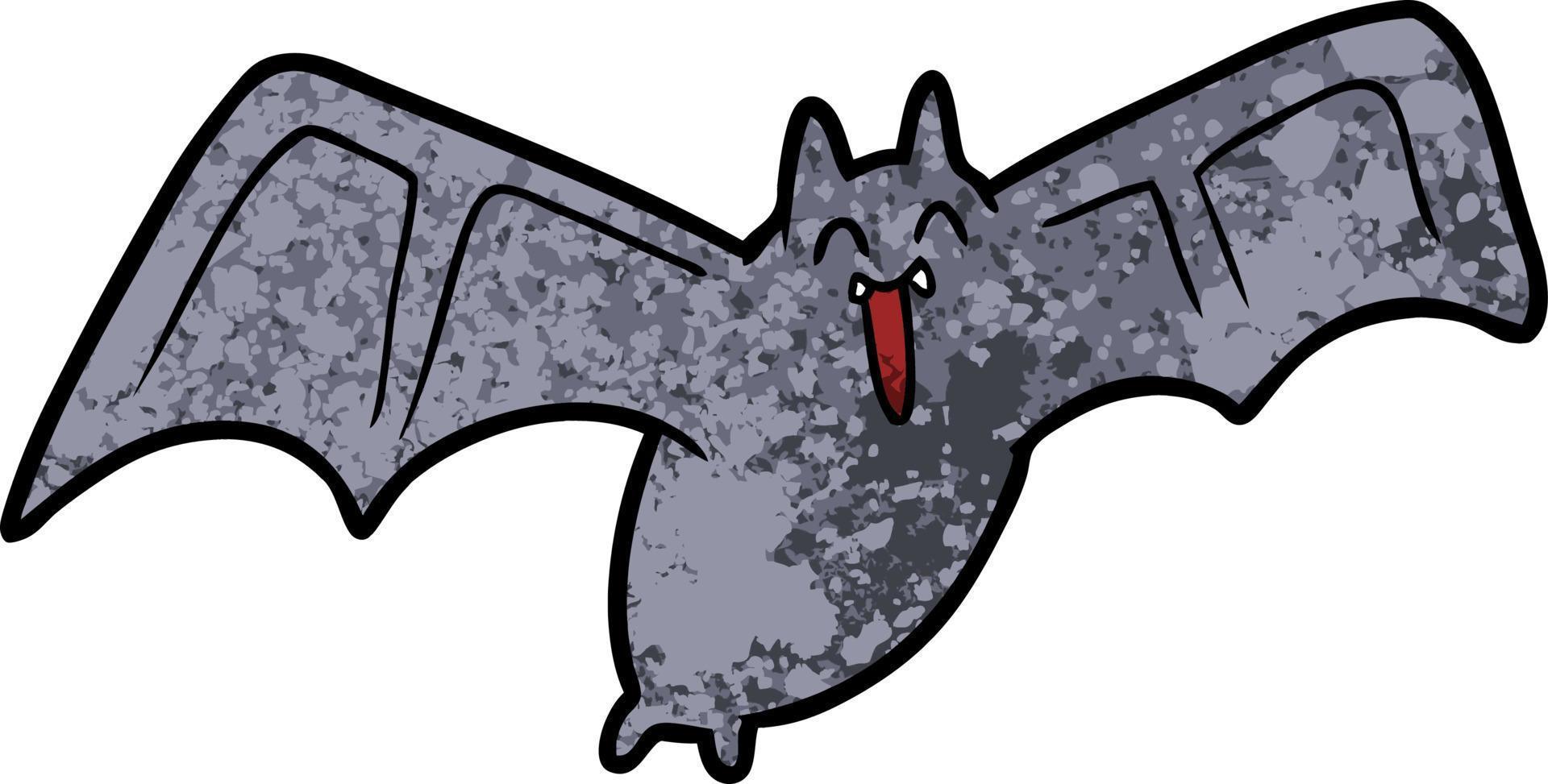cartone animato contento pipistrello vettore