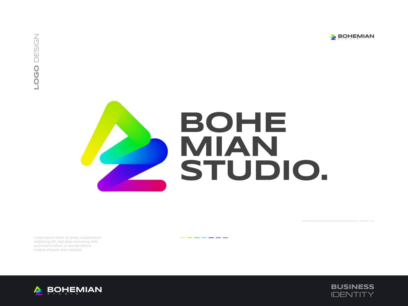 colorato lettera B logo design con creativo e moderno concetto. adatto per attività commerciale e tecnologia logo vettore