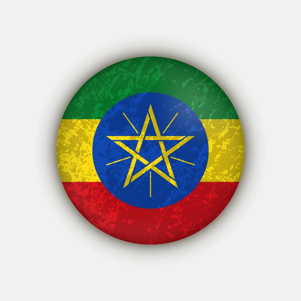 paese etiopico. bandiera dell'Etiopia. illustrazione vettoriale. vettore