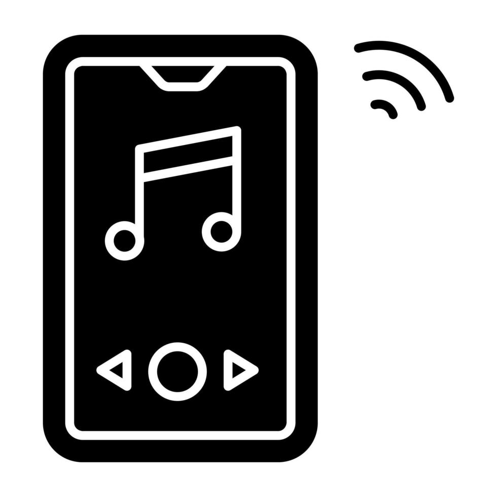 pieno design icona di mobile musica vettore